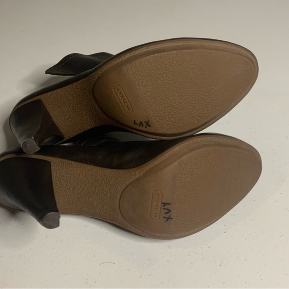 Coach Dark Brown Alexandria Adjustable Booties - Picture 10 of 10
